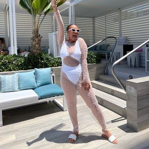 Pearl Rhinestone Coverup